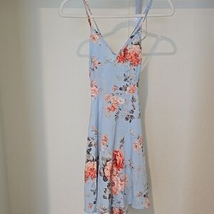 Floral Blue Dress